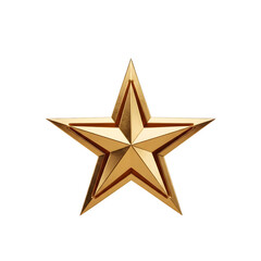 Fototapeta premium golden star isolated on white background