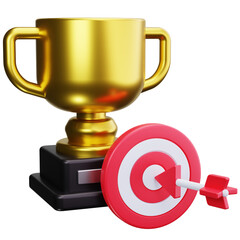 Trophy With Goal Target