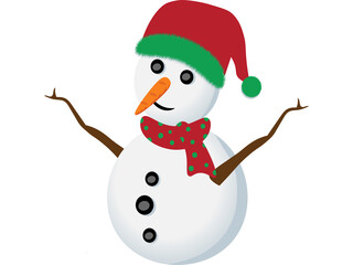 Christmas Snowman Vector