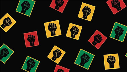 Empowerment Fist Pattern Vector for Activism and Solidarity