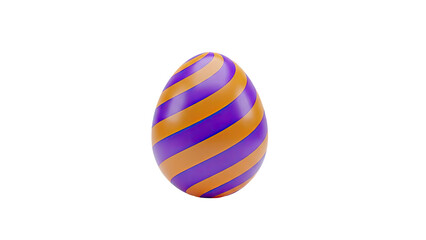 Purple and Orange Striped Easter Egg