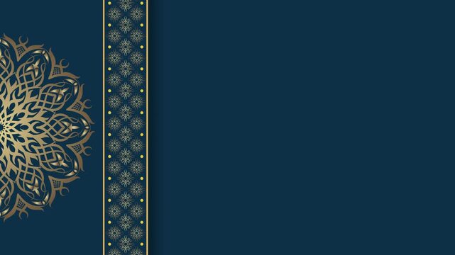 Elegant Mandala Design on Teal Background with Decorative Border.