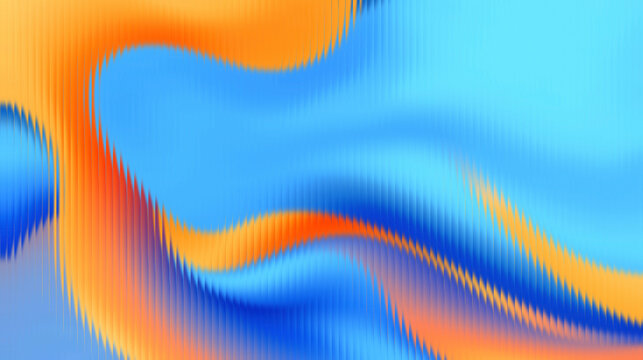 Vibrant blue and orange gradient waves background - Powered by Adobe