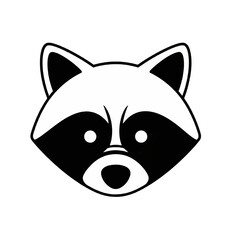 Obraz premium Stylized Raccoon Head Illustration Design