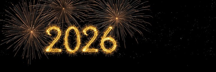 Happy New Year 2026 Fireworks Greeting
