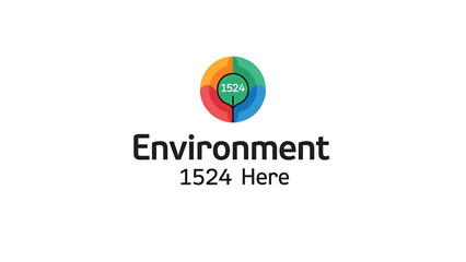 Colorful environment logo with text and the number 1524, representing nature and sustainability.