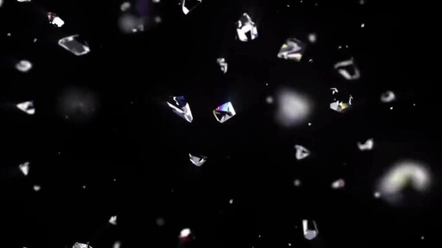 Slow motion video footage of diamond breaking process 4K