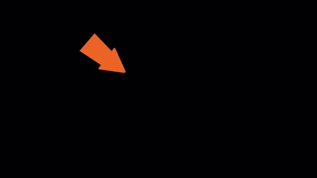 Down Arrow. Decreasing Concept Animation Video - Transparent