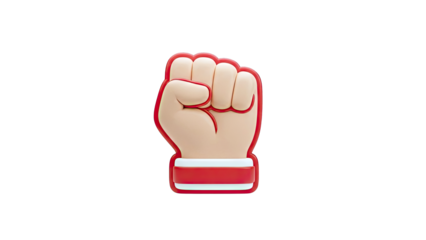 Red and White Fist Emblem