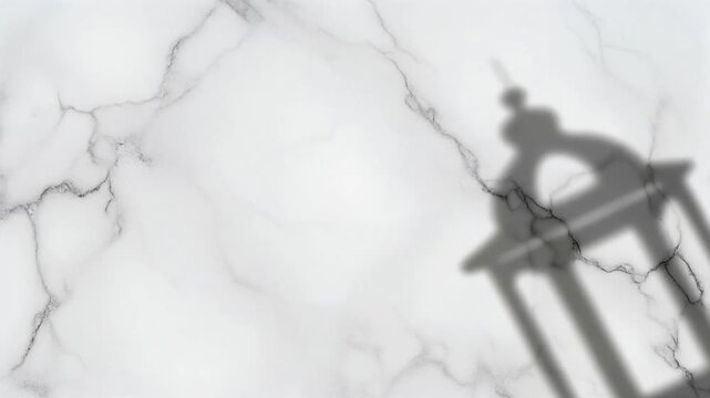 Elegant white marble texture with gray veins and architectural shadow