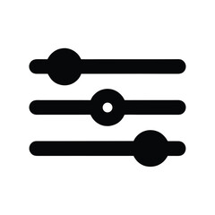 Sliders Control Silhouette Icon Vector Illustration
