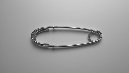 Closed Safety Pin on Clean Minimal Background