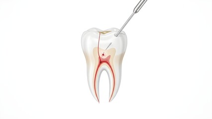 Dentist performing root canal treatment on a tooth