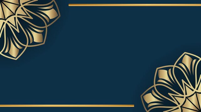 Elegant Gold Mandala Design on Deep Teal Background.