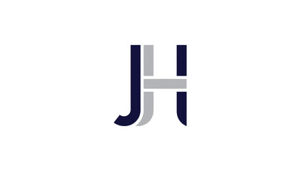 Obraz premium Elegant JH Lettermark Logo Design - Modern, Minimalist, and Sophisticated Branding.