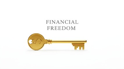 Golden key to financial freedom and success