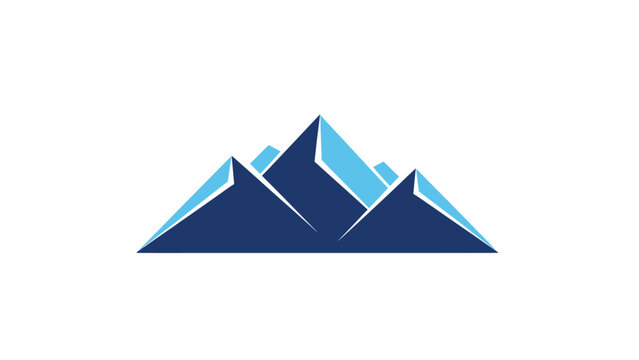 Geometric mountain range logo design representing adventure, exploration, and natures beauty.