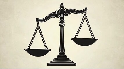 A classic symbol of justice with balanced scales and ornate design.