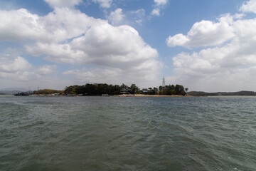 view of an island on the sea