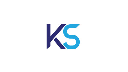 Obraz premium KS logo design with a modern and professional appearance, simple and clean.