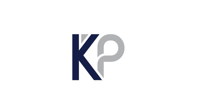 KP logo design, modern and minimalist, perfect for branding and identity.