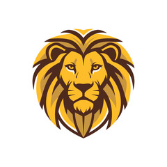 Obraz premium Majestic lion head illustration showcasing strength and regal presence in vibrant colors.