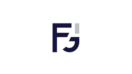 Modern and stylish logo design featuring the letters F and J, perfect for branding.