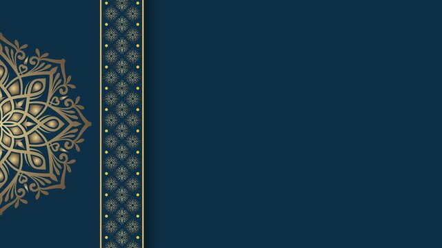 Elegant Mandala Design on Deep Teal Background.