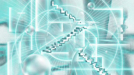 デジタルイメージの光るオシャレなグラフィック背景