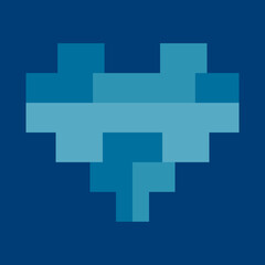 Obraz premium pixel art heart love symbol for digital gaming and retro design