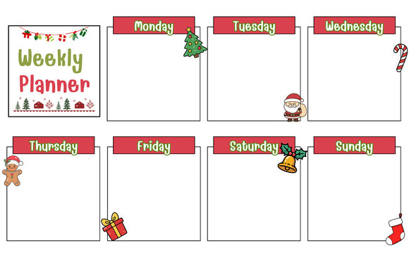 Weekly Planner Template for Print - Powered by Adobe