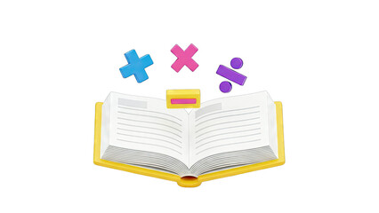 Open Book with Math Symbols