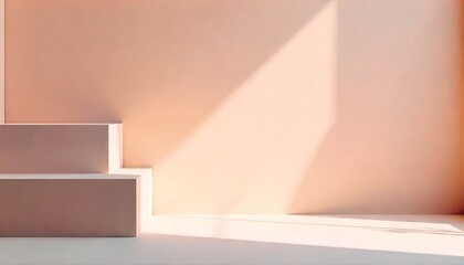 Elegant Neutral Beige Background with Subtle Shadows for Design