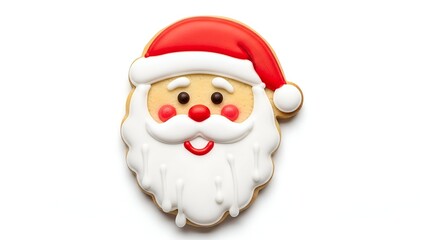 Obraz premium Christmas Cookie Santa Claus Decoration Closeup.