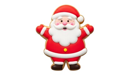 Festive Christmas Gingerbread Santa Claus Cookie.