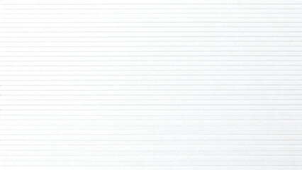 Blank lined notebook paper with horizontal lines on white background