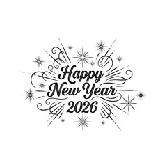 2026 Happy New Year Celebration Design
