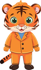 Naklejka premium tiger catoon