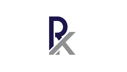 Obraz premium Simple and elegant RX symbol representing prescription and healthcare services in a minimalist design.