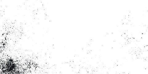 Obraz premium A stark visual grunge texture featuring scattered dark specks and smudges predominantly white background