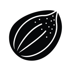 Ground Nutmeg Powder Icon Vector Illustration