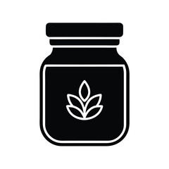 Ground Turmeric Jar Icon Vector Illustration