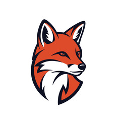 Obraz premium Vibrant fox head illustration showcasing detailed fur and intense gaze.