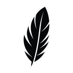 Norse Raven Feather Icon Vector Illustration