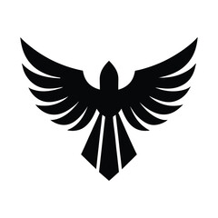 Norse Raven Wing Icon Vector Illustration