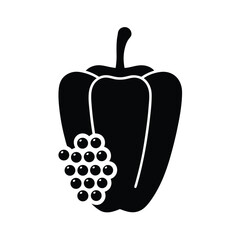 Paprika Peppercorns Icon Vector Illustration