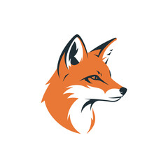 Obraz premium Vibrant fox illustration showcasing detailed fur and sharp features, a captivating portrait.