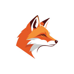 Obraz premium Vibrant fox illustration showcasing detailed fur and sharp features, perfect for design.