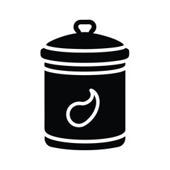 Paprika Tin Container Icon Vector Illustration