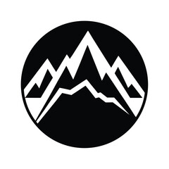 Tribal Mountain Range Icon Vector Illustration
